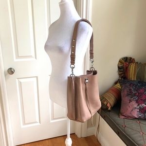 Rebecca Minkoff Darren Leather Shoulder Bag, Nude Blush (~11 x 11 in)